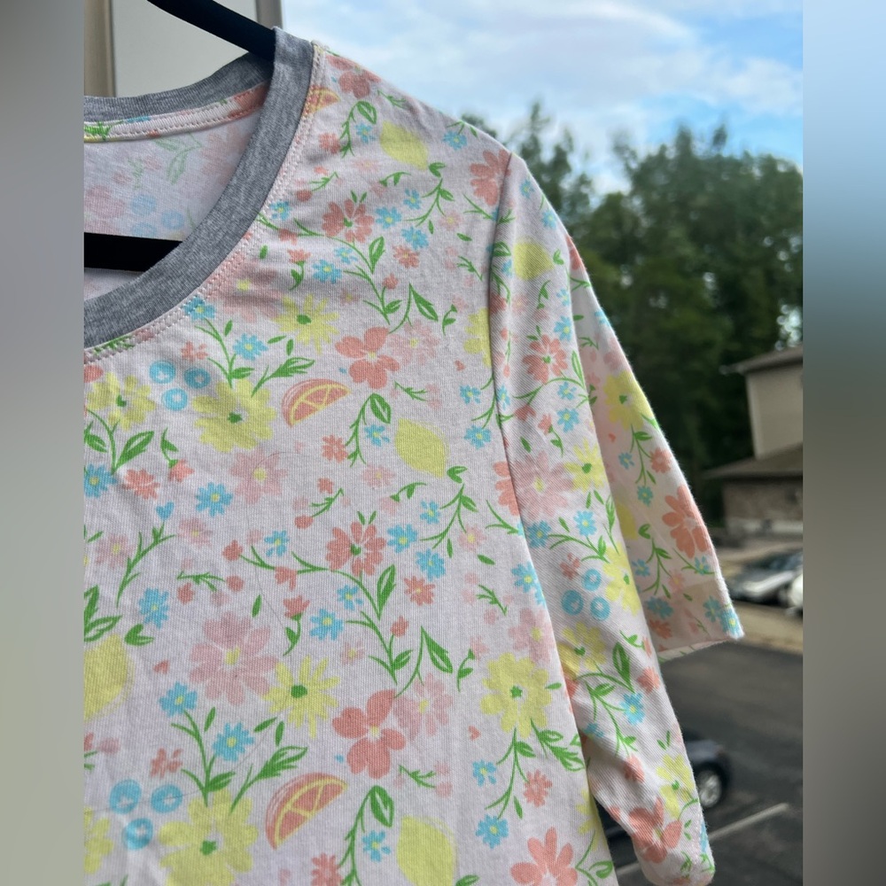 🆕🌼🌿🌸FamilyPJs by Macy’s Large Cotton T-Shirt Top Pastel Lounge Sleepwear Casual - Picture 8 of 13
